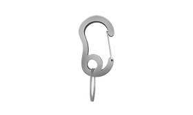 Mousqueton argenté robuste avec anneau, 13x22mm, idéal pour fixer médailles ou accessoires aux colliers de chien.