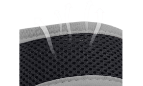 Soft Padded Adjustable Dog Muzzle Soft padded adjustable dog muzzle in grey, lightweight nylon material, ultra-strong stap for secure fit.