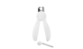 LED Dog Nail Clipper White LED nail clipper for dogs with built-in light for precisioin, with a hidden nail file, safe and ergonomuc design.