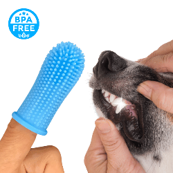 Brosse à Dents à Doigt en Silicone 360º pour Chiens