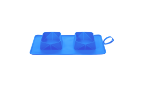 Collapsible Dog Travel Bowl - 1200ml Double Folding Food Mat Collapsible Dog Travel Bowl - 1200ml Double Folding Food Mat