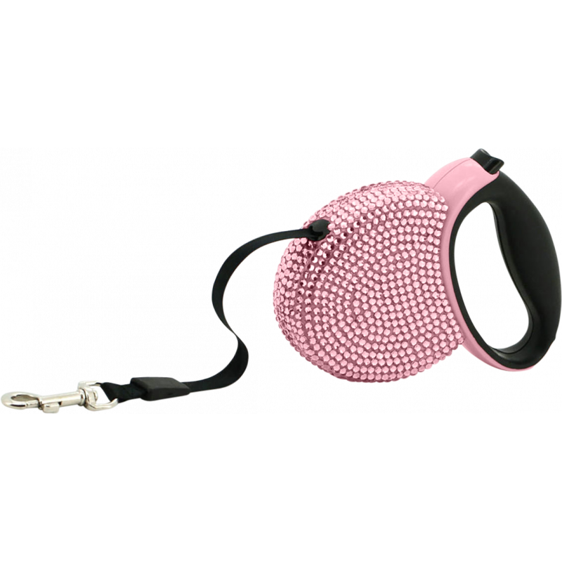 Luxury Rhinestone Retractable Dog Leash Dogidtags.ca