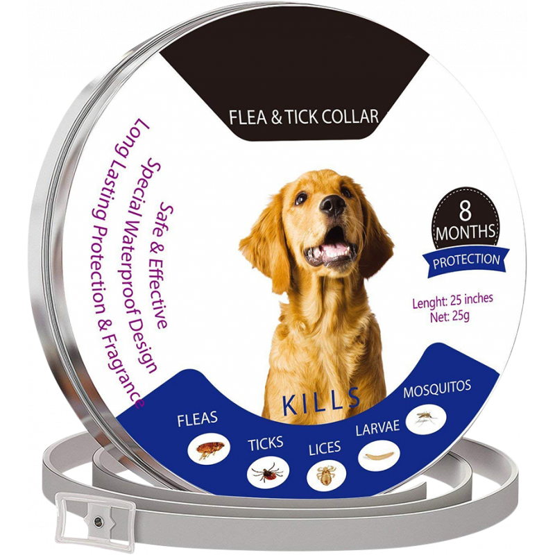 Collier naturel pour chien contre les puces et les tiques Dogidtags.ca