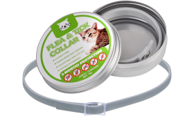 Natural Flea and Tick Collar For Cat Natural flea and tick collar for cats, 8 months of protection against fleas and ticks, waterproof and long-lasting design.